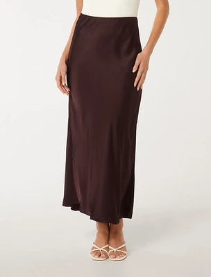 Prue Satin Midaxi Skirt