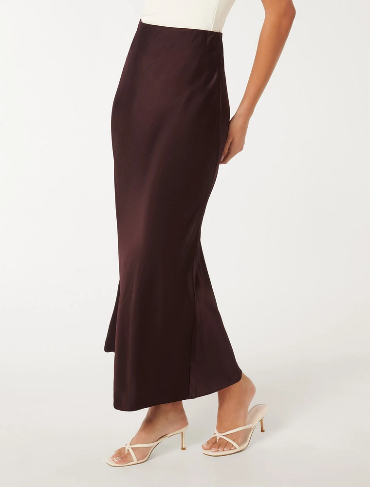 Prue Satin Midaxi Skirt