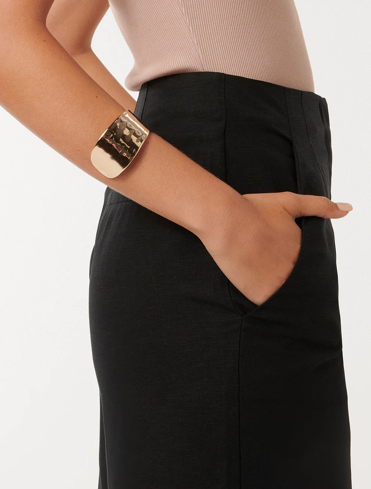 Mona Linen Wide Leg Pant