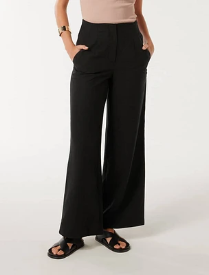 Mona Wide-Leg Pants Black - 0 to 12 Women's