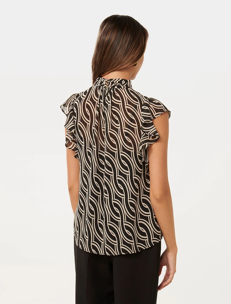 Rayne Petite High-Neck Blouse
