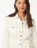 Taylor Denim Dress White - 0 to 12 Women's Dresses