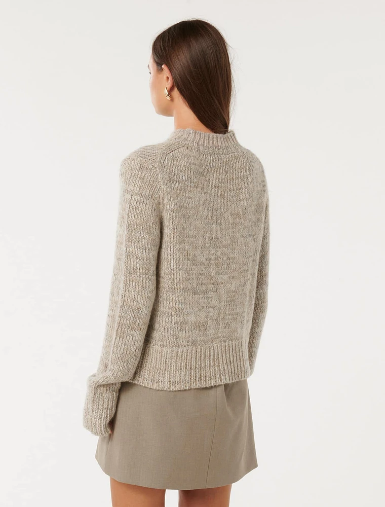 Frankie Stand-Neck Sweater