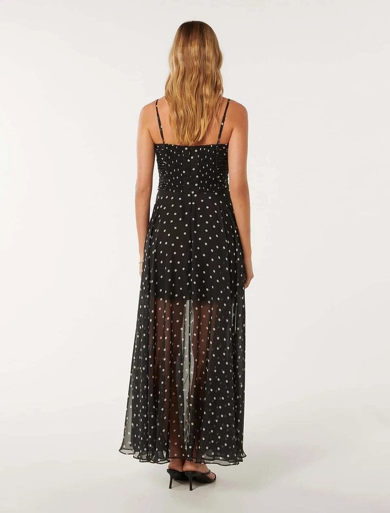 Brandy Ruched-Bodice Maxi Dress