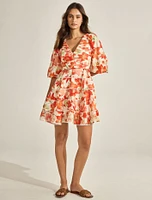 Cindy Tiered Floral Skater Dress