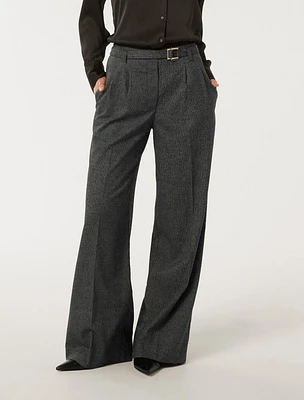 Charlie Belted Wide-Leg Pants