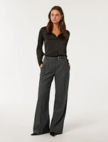 Charlie Belted Wide-Leg Pants