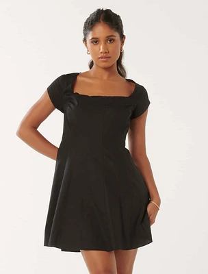 Regina Petite Cap-Sleeve Mini Dress Black - 0 to 12 Women's Dresses
