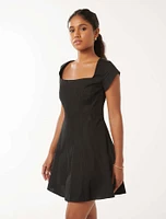 Regina Petite Cap-Sleeve Mini Dress