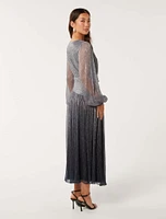 Viv Ombre Plisse Maxi Dress