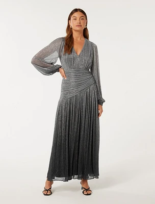 Viv Ombre Plisse Maxi Dress