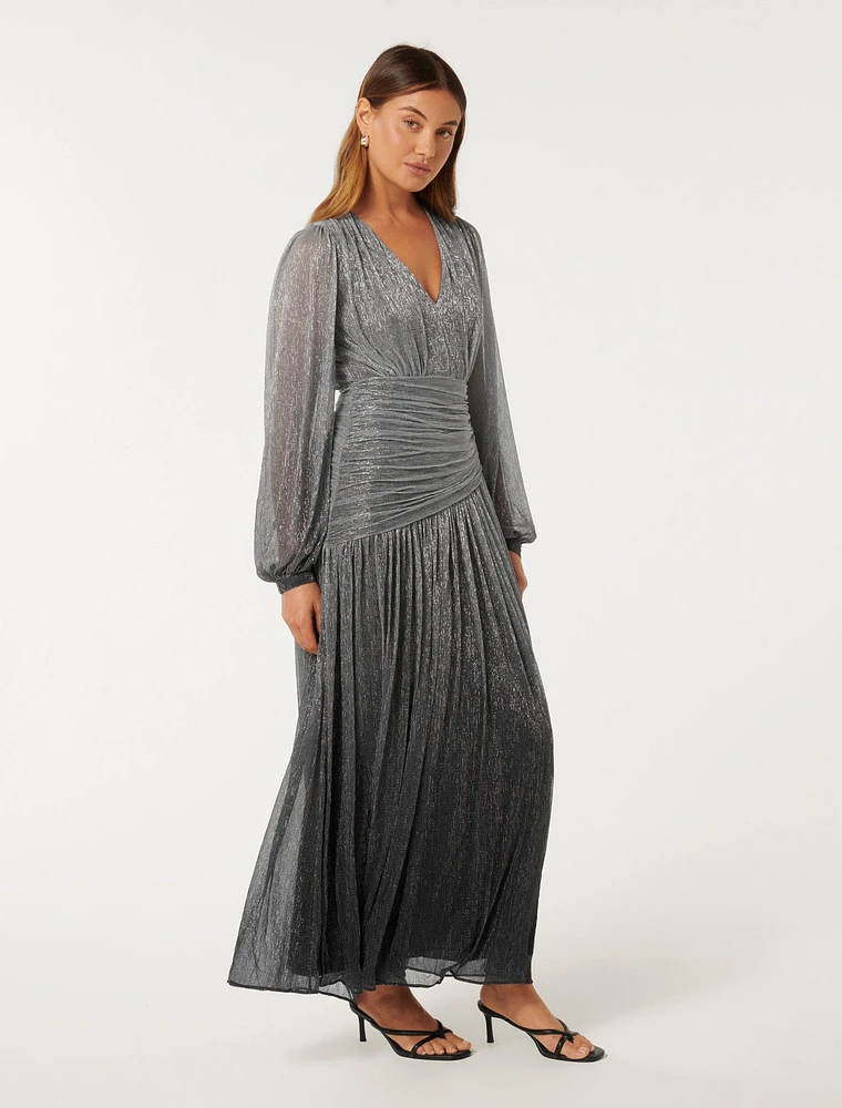 Viv Ombre Plisse Maxi Dress