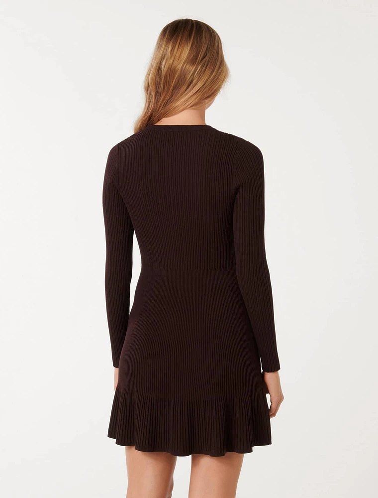 Tate Ribbed Knit Mini Dress