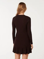 Tate Ribbed Knit Mini Dress