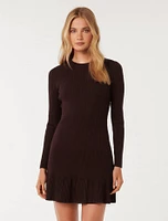 Tate Ribbed Knit Mini Dress