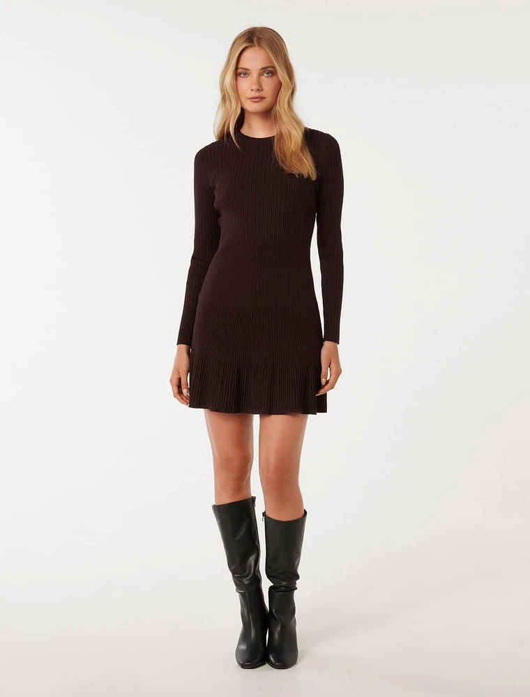 Tate Ribbed Knit Mini Dress