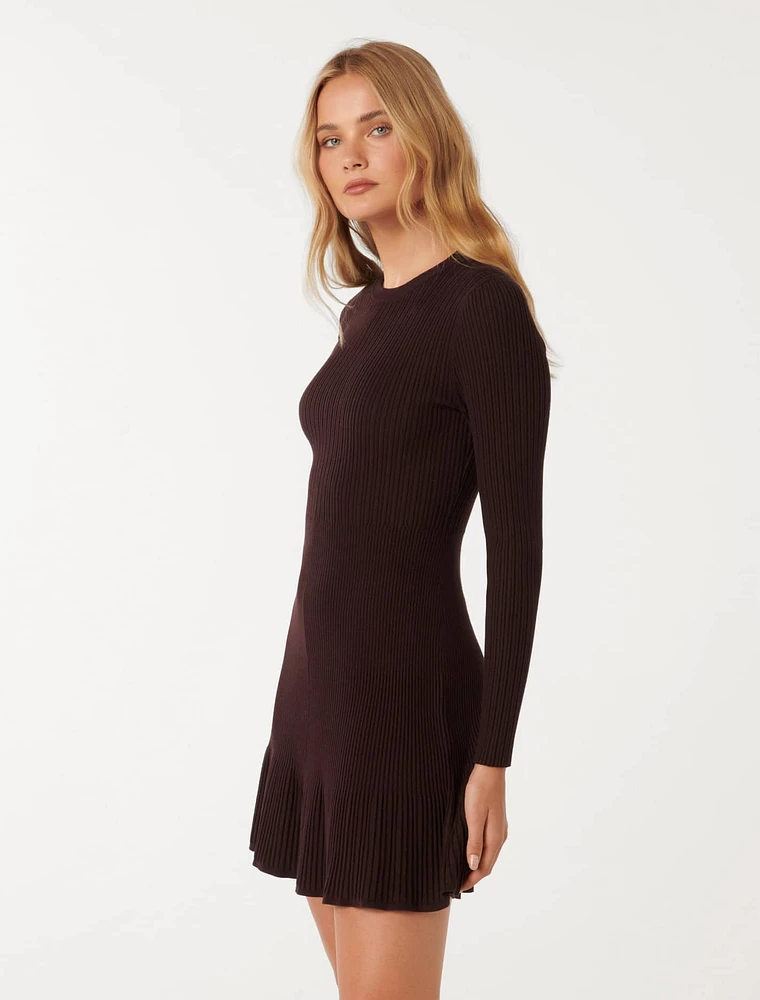 Tate Ribbed Knit Mini Dress