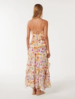 Belle One-Shoulder Ruffle Gown