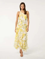 Belle One Shoulder Ruffle Gown