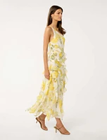 Belle One Shoulder Ruffle Gown