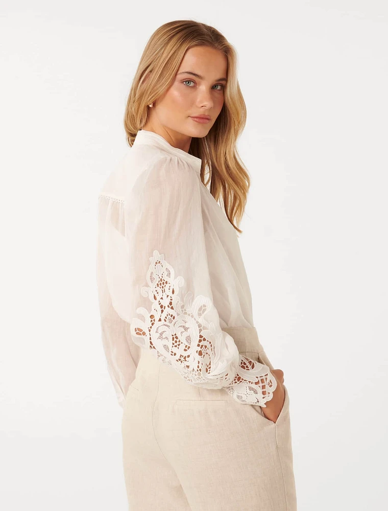 Aria Lace Detail Blouse