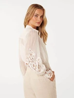 Aria Lace Detail Blouse