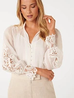 Aria Lace Detail Blouse