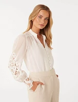 Aria Lace Detail Blouse