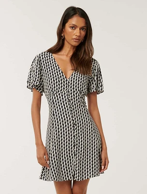 Pria Petite Button-Through Mini Dress