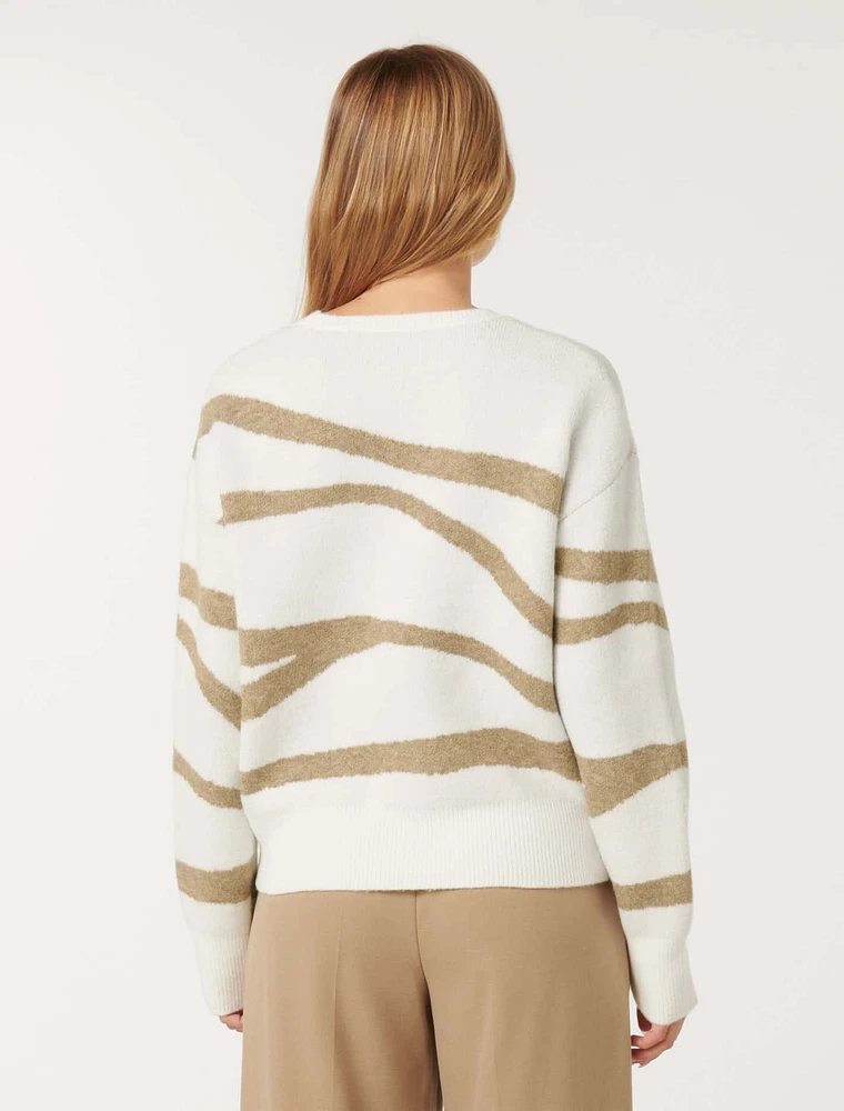 Jade Patterned Knit Jumper