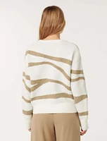 Jade Patterned Knit Jumper