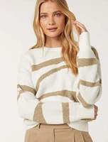 Jade Patterned Knit Jumper