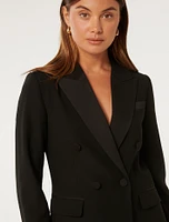 Elliott Tuxedo Double-Breasted Blazer