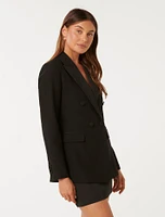 Elliott Tuxedo Double-Breasted Blazer