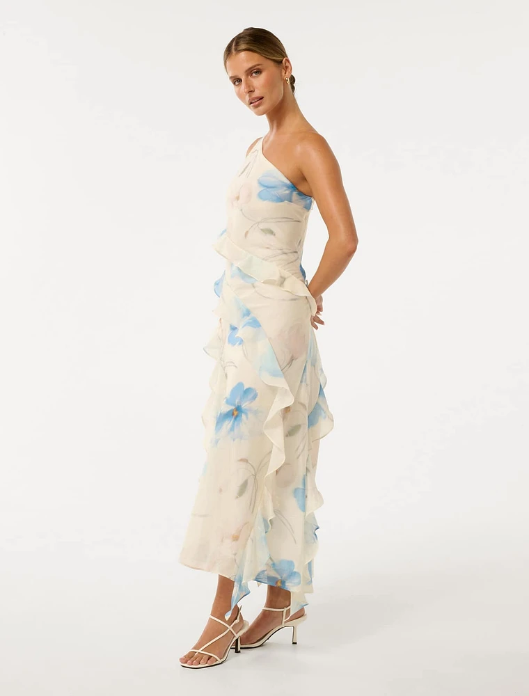 Belle Petite One Shoulder Gown