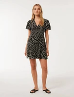 Pria Button-Down Mini Dress