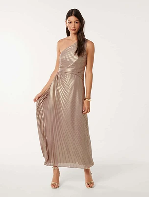 Taylah Metallic One-Shoulder Dress