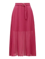 Esme Belted Pleated Skirt