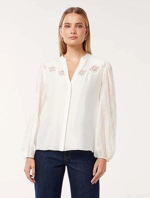 Tegan Trim Blouse