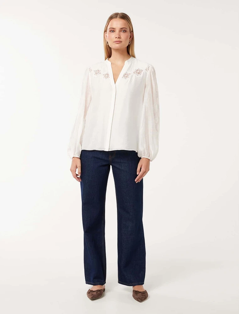 Tegan Trim Blouse