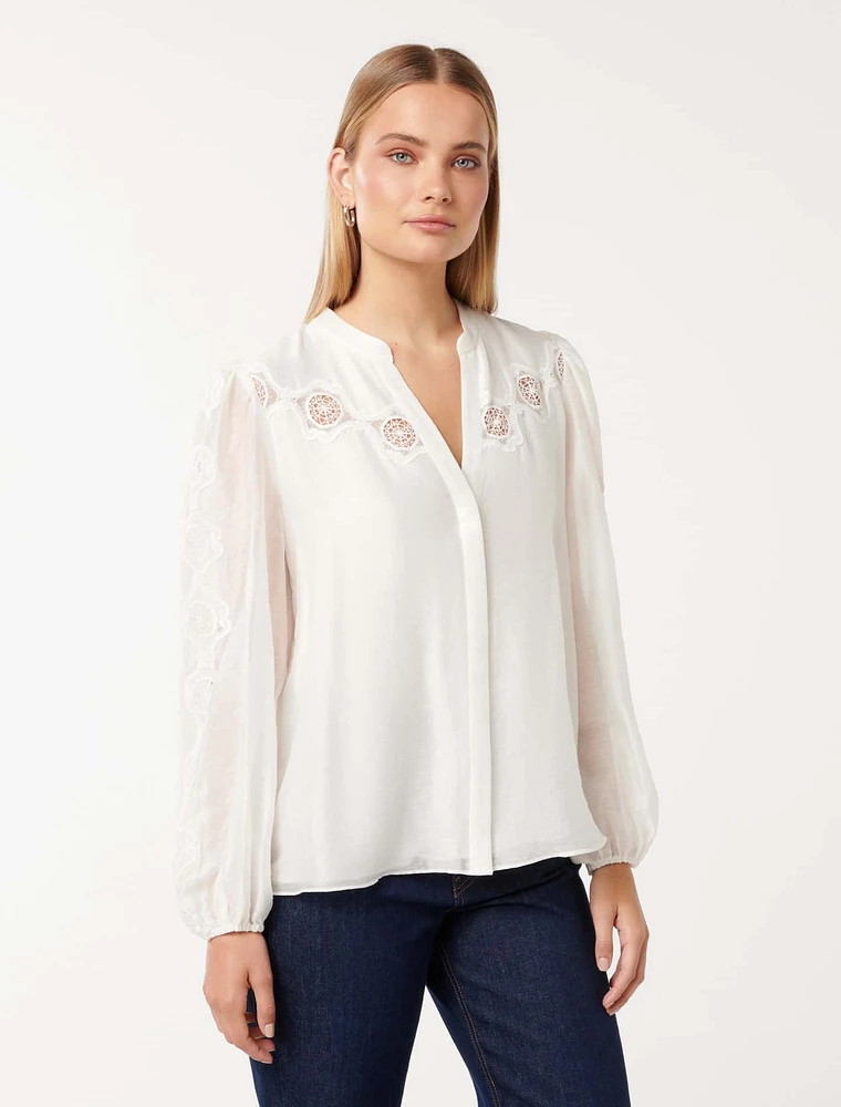 Tegan Trim Blouse