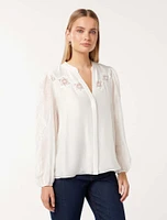 Tegan Trim Blouse