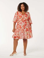 Cindy Curve Tiered Skater Dress