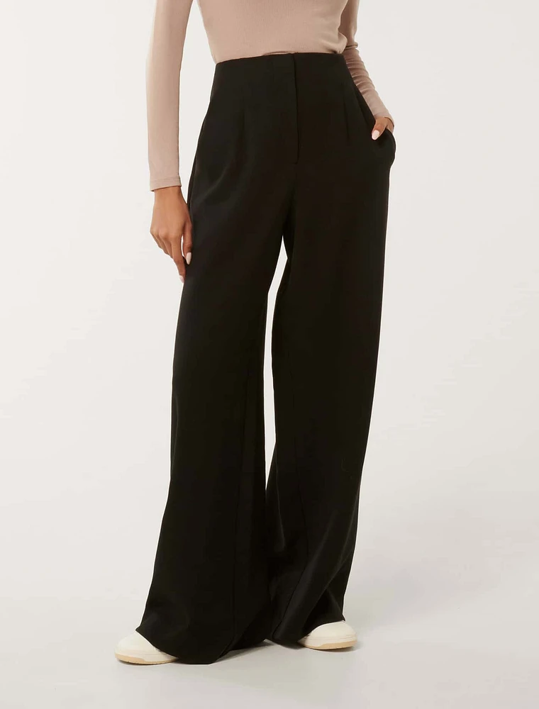 Freya Petite High-Waist Wide-Leg Pants