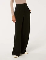 Freya Petite High-Waist Wide-Leg Pants