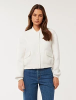 Becks Boucle Bomber Jacket