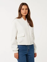 Becks Boucle Bomber Jacket