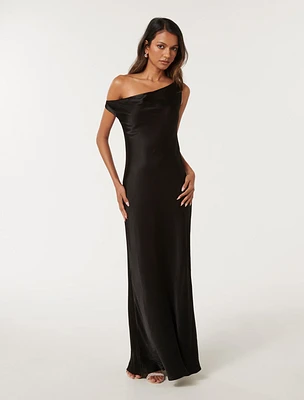 Blake Petite Off-Shoulder Maxi Dress Black - 0 to 12 Women's Occasion Dresses