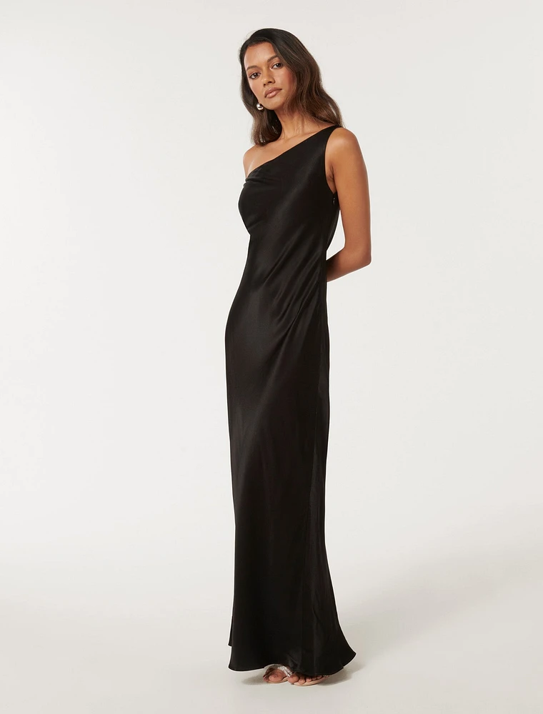 Blake Petite Off-Shoulder Maxi Dress Black - 0 to 12 Women's Occasion Dresses