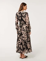 Saskia Pleat Wrap Midi